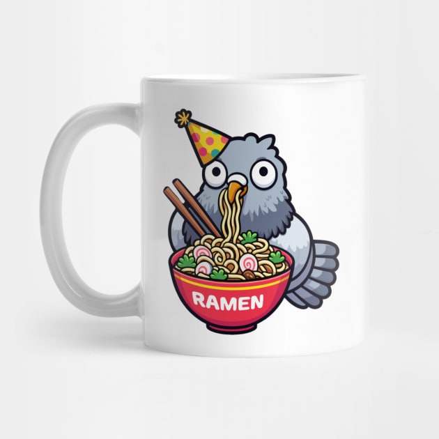 Birthday Pigeon With Ramen by MoDesigns22 